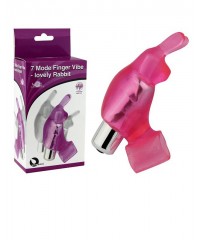 Розовая вибронасадка на пальцы «7 Model Finger Vibe-lovely Rabbit»