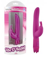 Тёмно-пурпурный вибратор «10 Function Vibe-O Rabbit» (21 см)