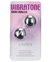 Шарики вагинальные серебро «Vibratone DUO-BALLS» (3 см)