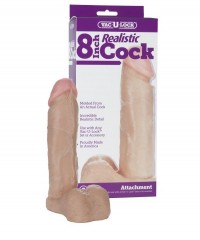 Телесная насадка-фаллоимитатор с мошонкой «Realistic Cock» (18.5 см)