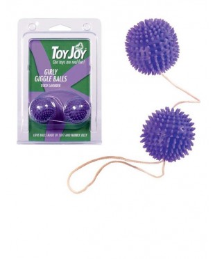 Фиолетовые вагинальные шарики «GIRLY GIGGLE BALLS» (3 см)