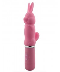 Розовый вибростимулятор в форме кролика «10 Function Rabbit» (19 см)