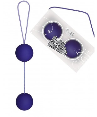 Фиолетовые вагинальные шарики «Funky Love Balls» (3,5 см)
