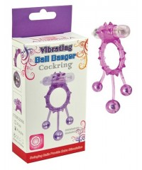 Фиолетовое эрекционное виброкольцо «Ball Banger Cock Ring»