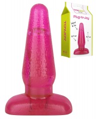Розовый анальный массажер «Plug-N-Joy» (11 см)
