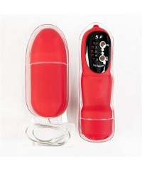 Красный мини-вибратор с пультом (7.6 см)