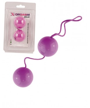 Фиолетовые вагинальные шарики «X-ORGASM BALLS» (3 см)