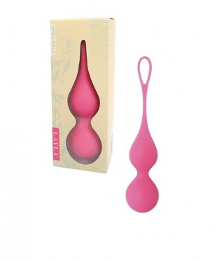 Матовые розовые вагинальные шарики Кегеля «Layla Peonia»