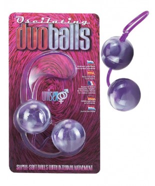 Фиолетовые вагинальные шарики со смещенным центром тяжести