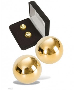 Вагинальные шарики под золото «Ben Wa Balls» (1.8 см)