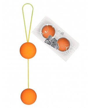 Оранжевые вагинальные шарики «Funky Love Balls» (3,5 см)