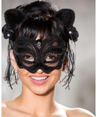 Карнавальная маска кошечки с ободком